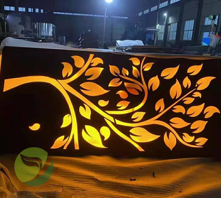 百色耐候钢板灯箱